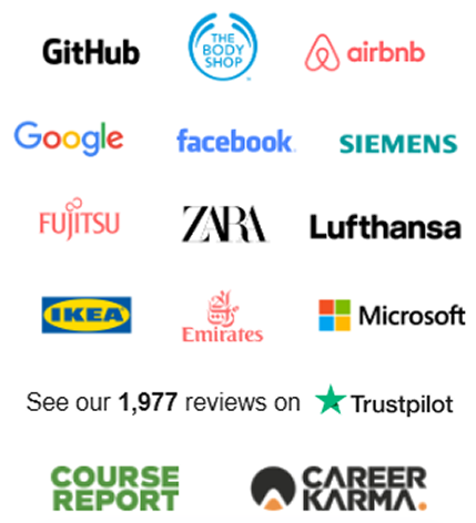 تم ترشيح أستشاري تيك من أكثر من 500.000 متدرب من موظفي الشركات التالية